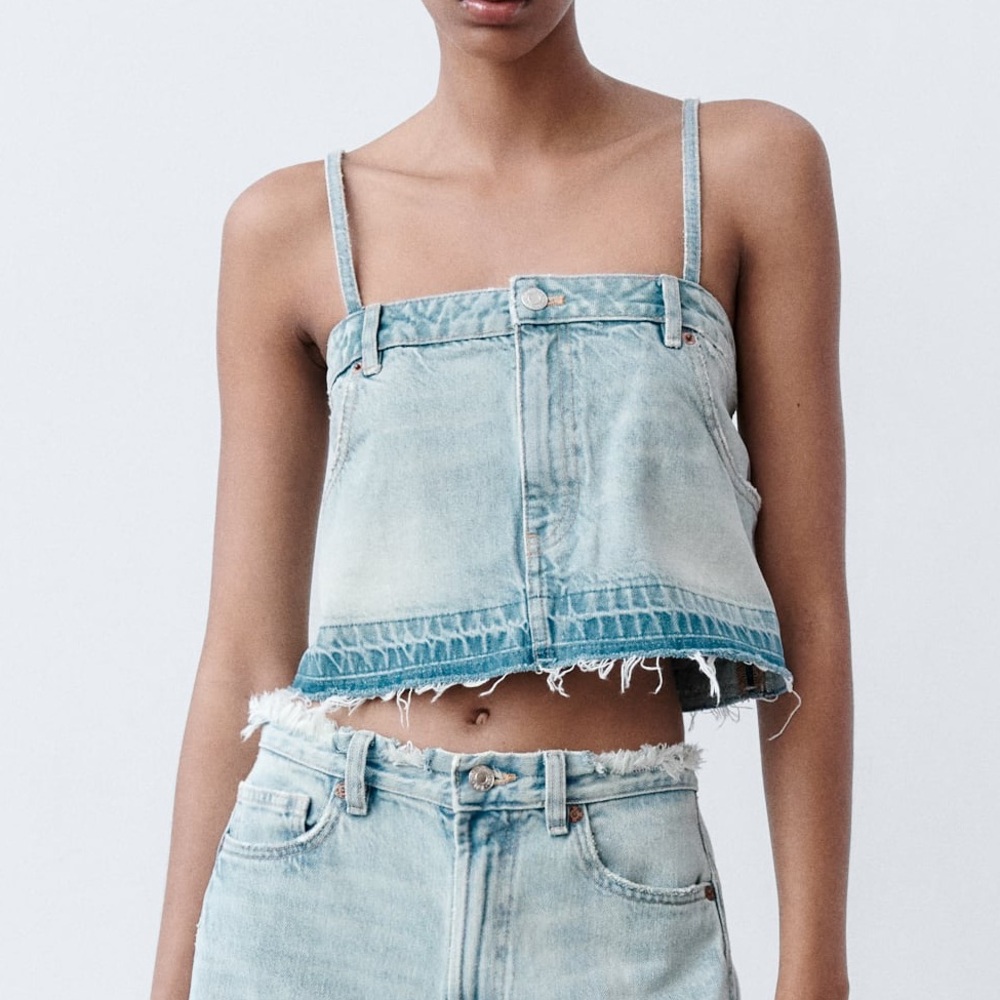 Zara denim top